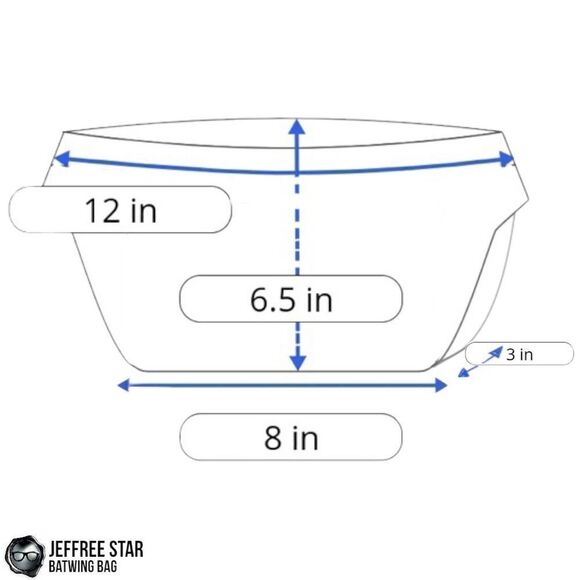 JEFFREE STAR BAT PURSE ZIPPER MAKEUP COSMETIC BAG IN BLACK VEGAN LEATHER BATWING - Picture 12 of 16